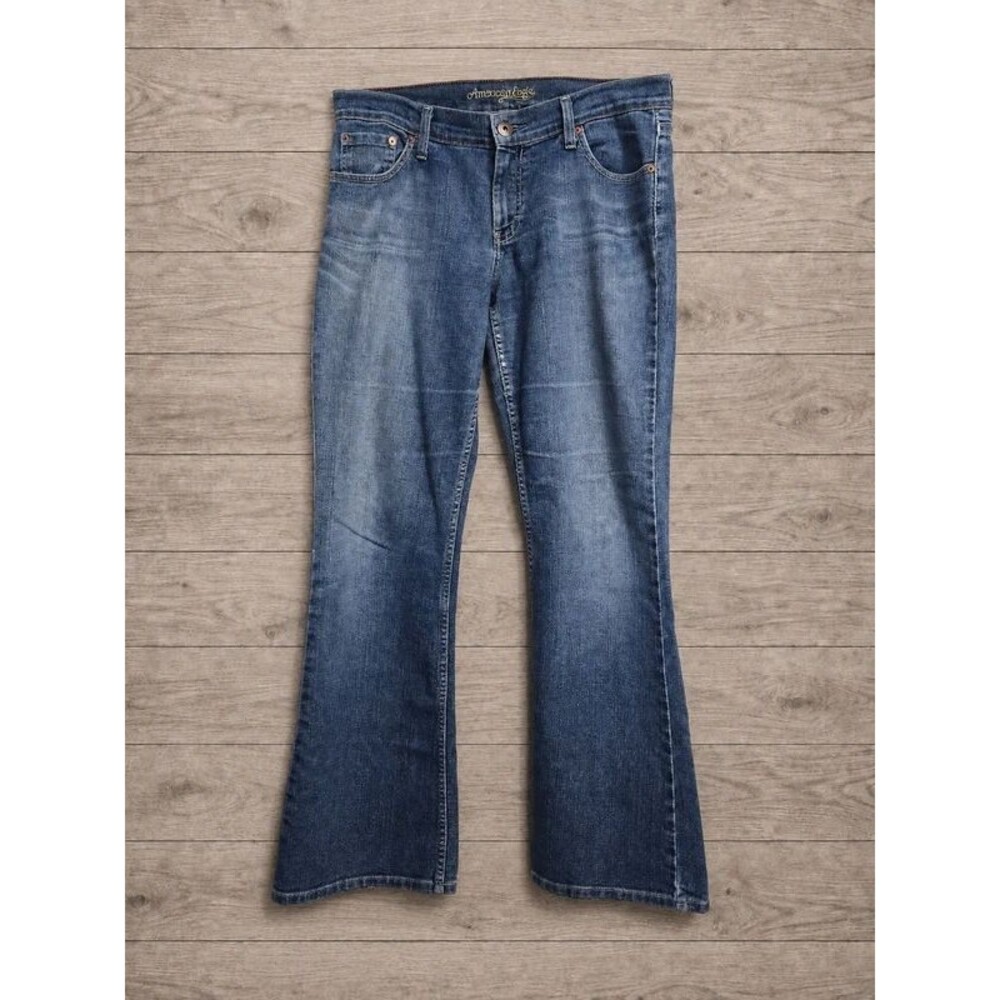 American Eagle Hipster Jeans 14 Long Y2K Stretch Bootcut (#230)